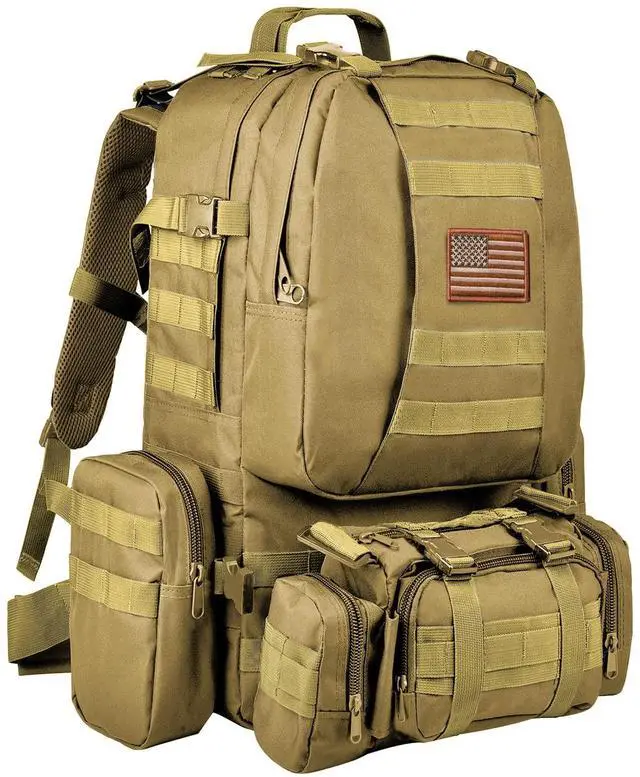 Main image of Tactical Backpack Military Army Rucksack 60L Large Assault Pack Detachable Molle Bag