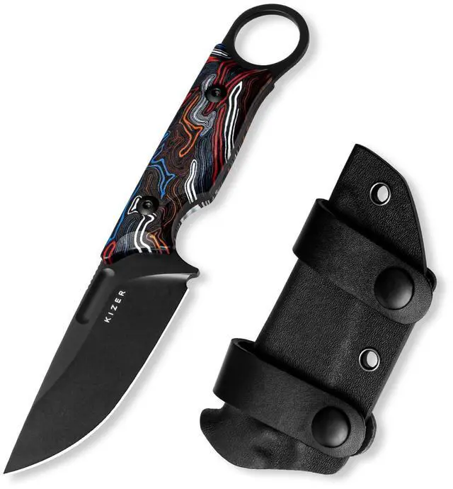 Main image of Cabox Fixed Blade Hunting Knife - 3.36" D2 Steel, G10 Handle with Sheath - Survival & Camping - 1048M1