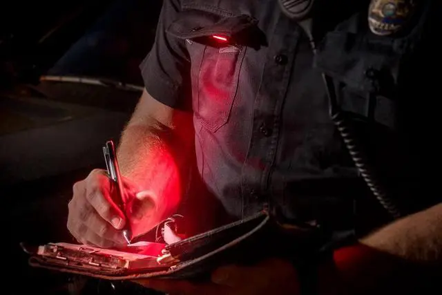 Alt view image 3 of 6 - X2 Tactical Red/White Hands-Free LED Pocket Light, 20-200 Lumens, Aluminum Housing (USB Rechargeable)