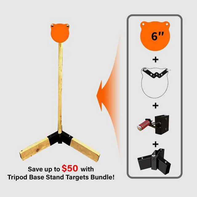 Alt view image 2 of 7 - Target Stand System - AR500 Steel Target with 2x4 Mount Kit