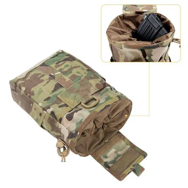 Alt view image 4 of 7 - Molle Dump Pouch Drawstring Magazine Utility Pouch Folding Dump Pouch Waist Bag