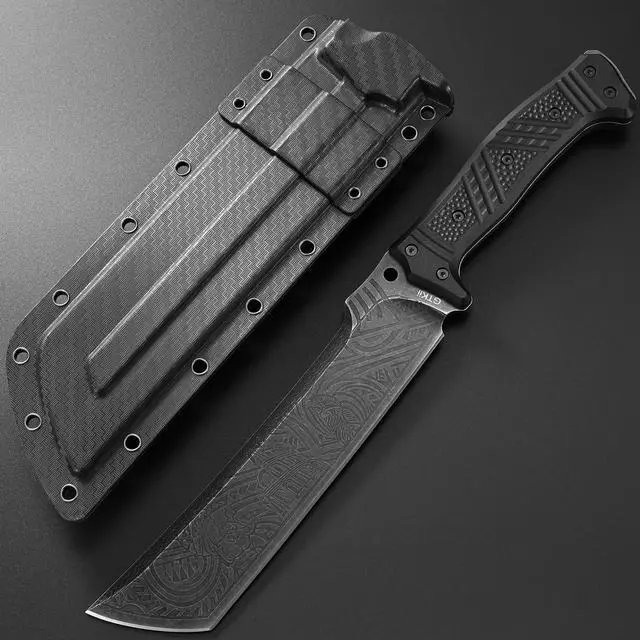 Alt view image 2 of 7 - GTK1 Fixed Blade Knife DC53 Steel Blade Nylon Fiberglass Handle Full Tang EDC Tool Knifes for Outdoor Camping Survival Adventure Bushcraft(Pattern blade)