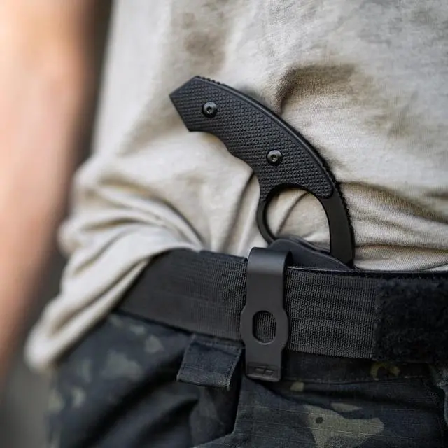 Alt view image 2 of 2 - NCO LowVz - Fixed Blade Knife - Full-tang AUS-8 stainless steel - includes injection molded trainer, Appendix Carry Clip and Injection Molded sheath