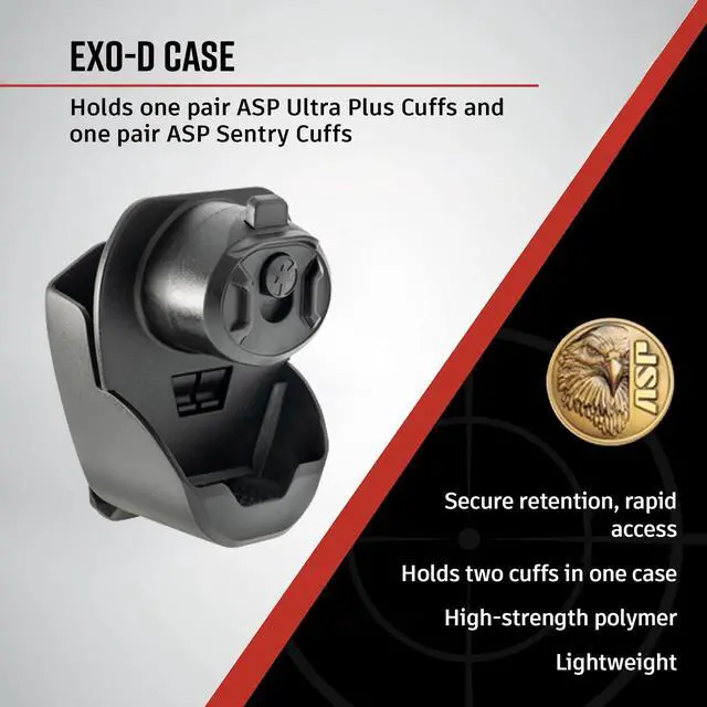 Alt view image 2 of 6 - Exo Case for Handcuffs, Handcuff Case for Duty Belt, Police Vest, or Belt Pouch, Duty Belt Accessories, Police Gear, Law Enforcement Gear, and Security Guard Equipment