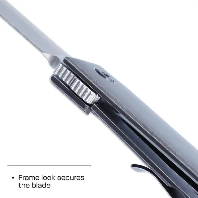 Alt view image 4 of 6 - MinimalX Everyday Carry Folding Knife: Razor Style with 12C27 Steel Blade, Stainless Steel Handle, 5915