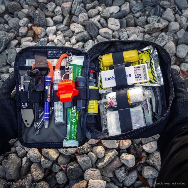 Alt view image 7 of 7 - Beefy Pocket Organizer, Compact, MOLLE-Compatible, 1000D Nylon Tactical Pouch, Everyday Carry Tool and Gear Storage for Outdoor, Tactical, Survival, 0266