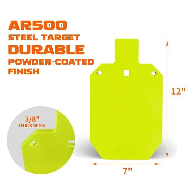Alt view image 4 of 7 - Complete AR500 Steel Targets System Steel Shooting Stand with Chain Mounting Kit - Optional Combination with 3/8 Inch Thick Target for Outdoor Range and Shooting Practice