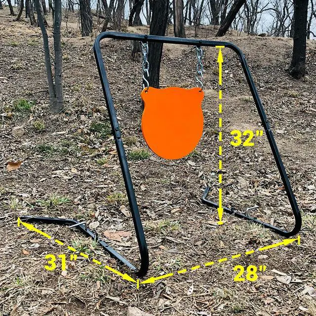 Alt view image 2 of 7 - Complete AR500 Steel Targets System Steel Shooting Stand with Chain Mounting Kit - Optional Combination with 3/8 Inch Thick Target for Outdoor Range and Shooting Practice