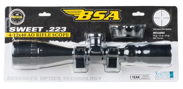 Alt view image 3 of 5 - Optics Sweet 22 AO Rifle Scope, Adjustable Objective, Multiple Magnification Options, Black