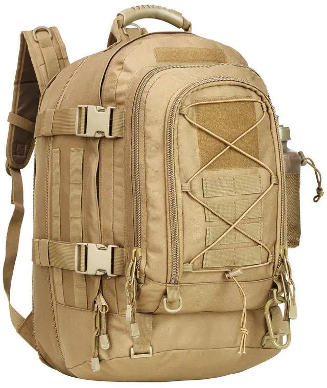 Main image of Large Tactical Backpack for Men Military Backpack with DIY System for Travel, Work,Camping,Hunting,Hiking,Sports (TAN)