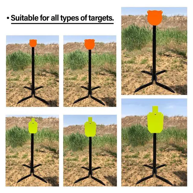 Alt view image 6 of 7 - Target Stand System 3/8" Thick Shooting Target Kit Combination AR500 Steel Shooting Target with Height Adjustable Stand Mount for Outdoor Range and Shooting Practice