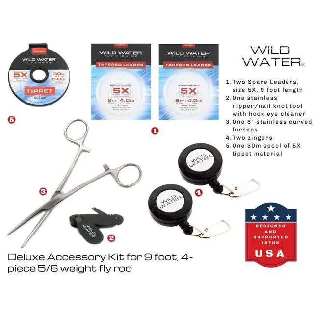 Alt view image 5 of 5 - Fly Fishing Combo Starter Kit with CNC Machined Fly Reel, 9 Foot, 4-Piece, 5/6-Weight Graphite Fly Rod with Cork Handle, Accessories, Carrying Case, Fly Box Case & Fishing Flies