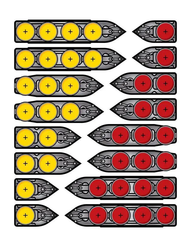 Alt view image 4 of 5 - War Boats Shooting Target | 12x18 Inch Stick & Strike Targets | Interactive Game Shooting Targets