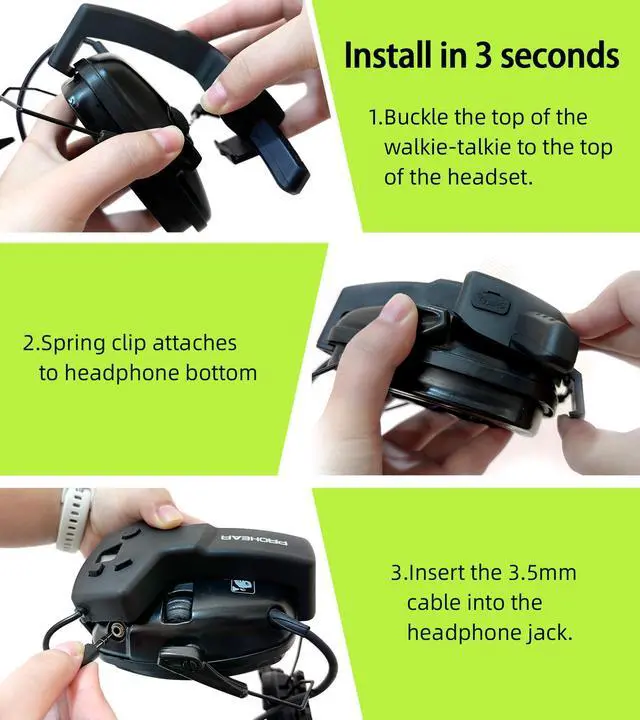 Main image of RH08 Walkie Talkie for Howard Leight Impact Sport Electronic Earmuffs, with Rechargeable Battery, Great Signal for Shooting Range Outdoors - 2 Pack