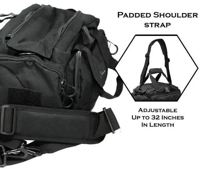 Main image of Exos Tactical Range Bag - Medium Size Range Bag for Shooting - Gun Case for Handguns, Ammo Storage, Tactical Backpack, Molle Webbing, Free Subdued USA Patch