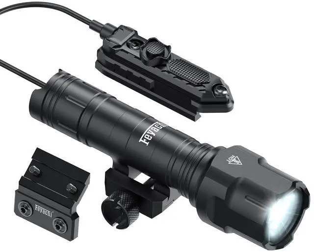 Main image of Rifle Light 1200LM 22500Candela WL25 Tactical AR Flashlight LED Outdoor Light with Pressure Switch & Picatinny Rail Mount, 3 Modes - High/Low/Strobe (Pic & Mlok-Black)
