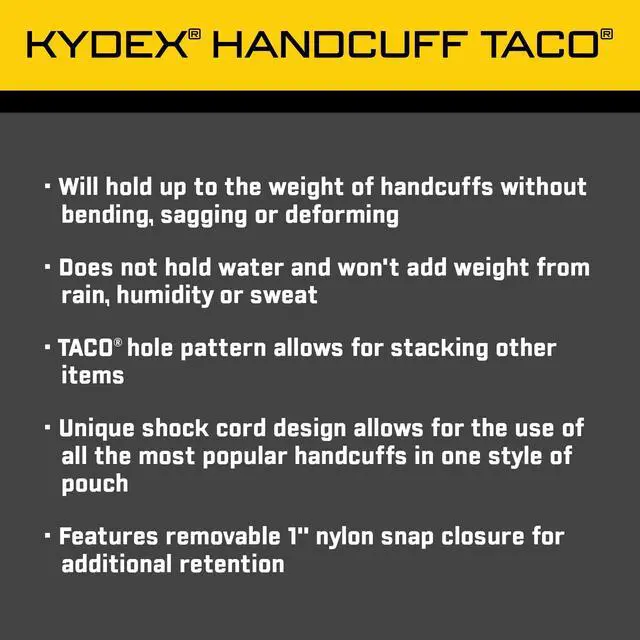 Alt view image 2 of 4 - High Speed Gear - Slick Handcuff Taco MOLLE Pouch, Police Gear & Military Gear, MOLLE Handcuff Pouch