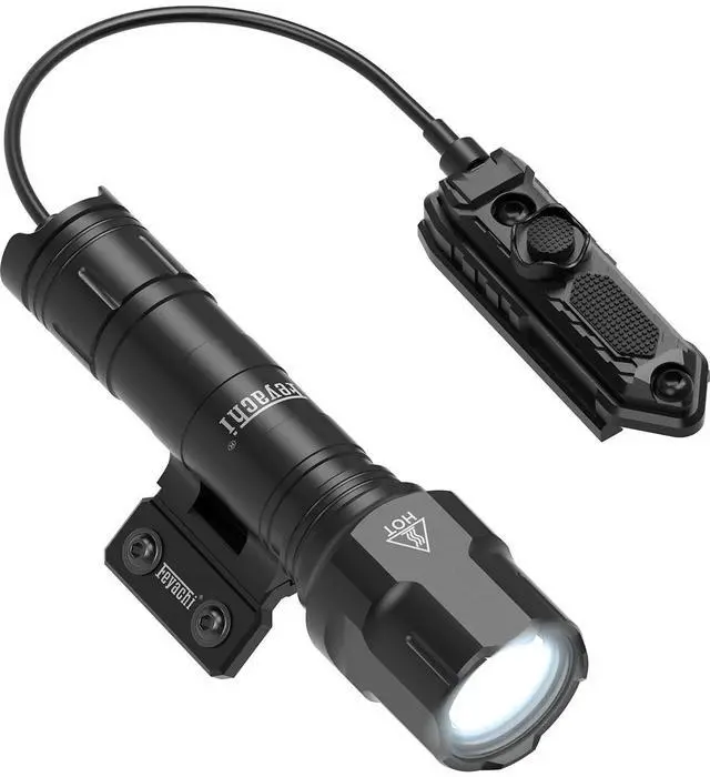 Main image of Rifle Light 1200LM 22500Candela WL25 Tactical AR Flashlight LED Outdoor Light with Pressure Switch & Picatinny Rail Mount, 3 Modes - High/Low/Strobe (Mlok-Black)