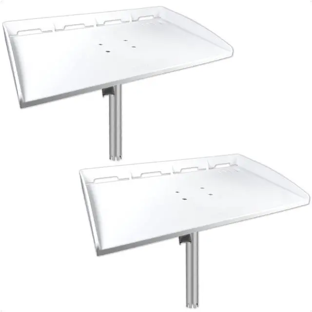 Main image of Boat Cutting Board, Fillet Table for Boat, Bait Table Premium Line, 2-Pack, Rod Holder Mount, with Knife Slot, Plier Storage, Slotted Table Back, for Pontoon, Fishing Boats - FO3936-M2