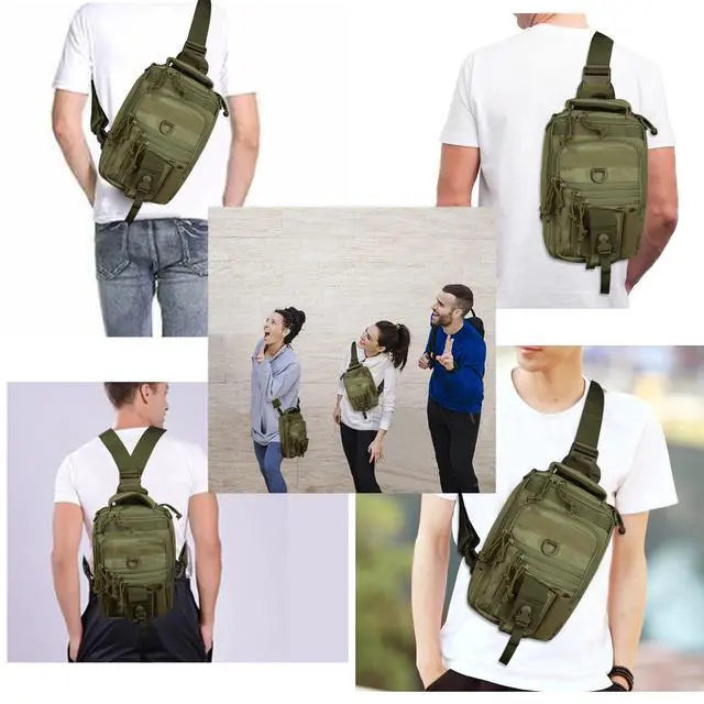 Alt view image 3 of 5 - Dual Pistol Holster Chest Bag Concealed Carry Sling Crossbody Tactical Gun Convertible Backpack Shooting Hunting