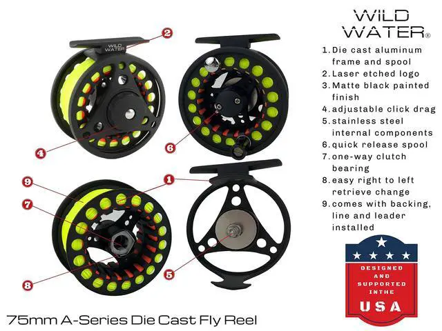 Alt view image 4 of 7 - Fly Fishing 9 Foot, 4-Piece, 3/4 Weight Fly Rod Deluxe Complete Fly Fishing Rod and Reel Combo Starter Package