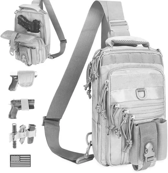 Main image of Dual Pistol Holster Chest Bag Concealed Carry Sling Crossbody Tactical Gun Convertible Backpack Shooting Hunting