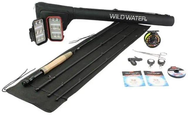 Main image of Fly Fishing 9 Foot, 4-Piece, 3/4 Weight Fly Rod Deluxe Complete Fly Fishing Rod and Reel Combo Starter Package