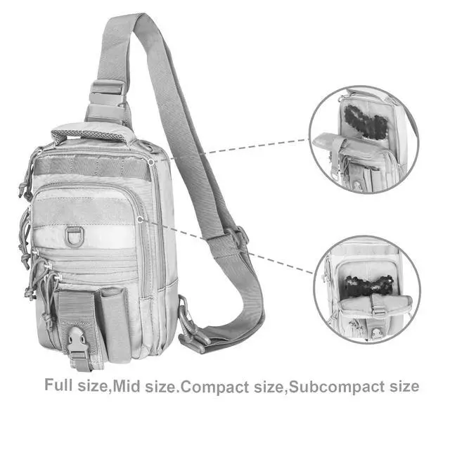 Alt view image 2 of 7 - Dual Pistol Holster Chest Bag Concealed Carry Sling Crossbody Tactical Gun Convertible Backpack Shooting Hunting