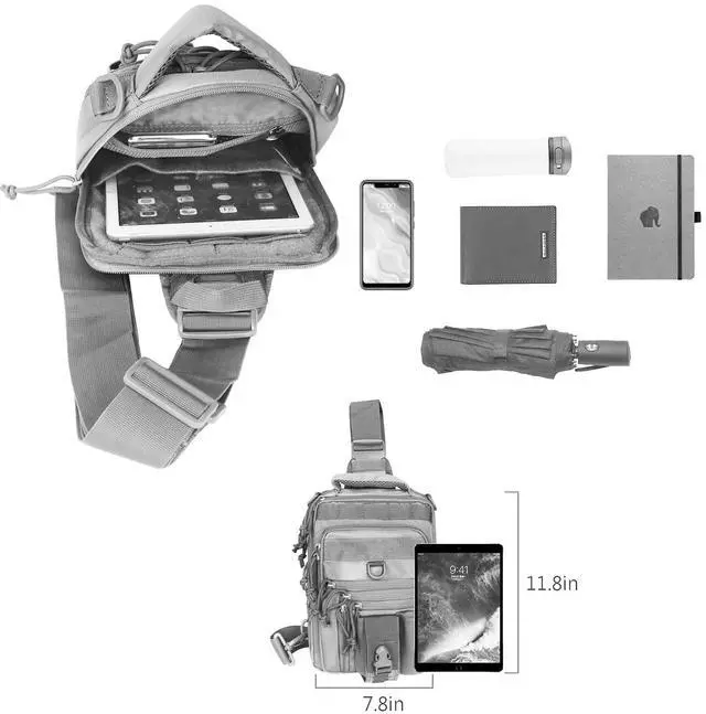 Alt view image 3 of 7 - Dual Pistol Holster Chest Bag Concealed Carry Sling Crossbody Tactical Gun Convertible Backpack Shooting Hunting