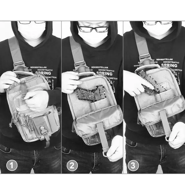 Alt view image 5 of 7 - Dual Pistol Holster Chest Bag Concealed Carry Sling Crossbody Tactical Gun Convertible Backpack Shooting Hunting