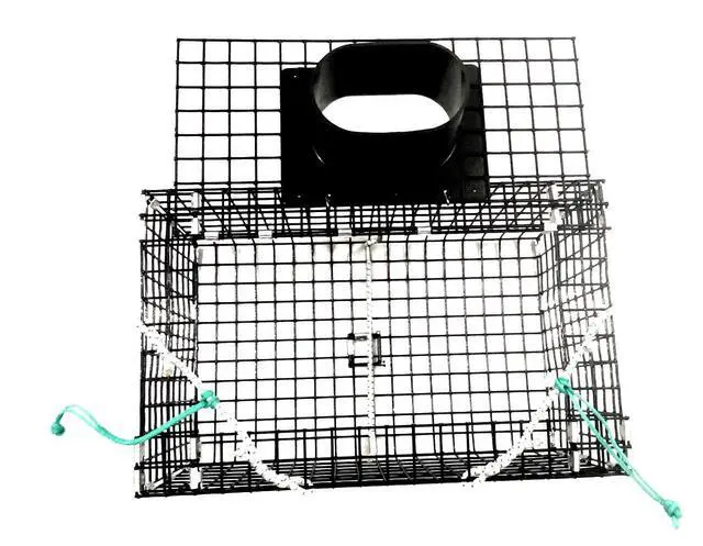 Alt view image 3 of 3 - PVC Coated Wire Mesh Small Green Crab Trap