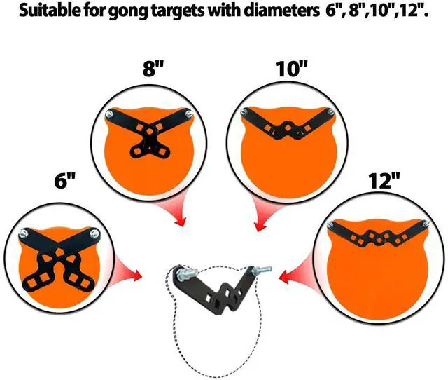Main image of AR500 Steel Shooting Target with 2x4 Target Hanger