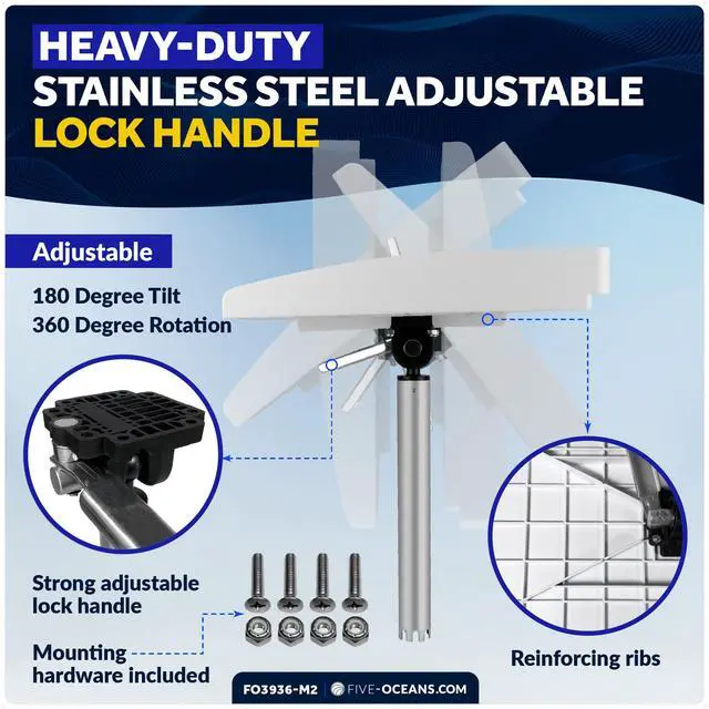 Alt view image 3 of 7 - Boat Cutting Board, Fillet Table for Boat, Bait Table Premium Line, 2-Pack, Rod Holder Mount, with Knife Slot, Plier Storage, Slotted Table Back, for Pontoon, Fishing Boats - FO3936-M2