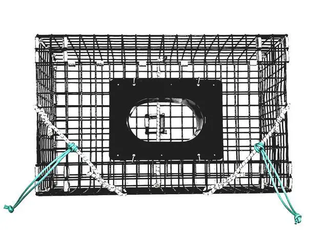 Alt view image 2 of 3 - PVC Coated Wire Mesh Small Green Crab Trap