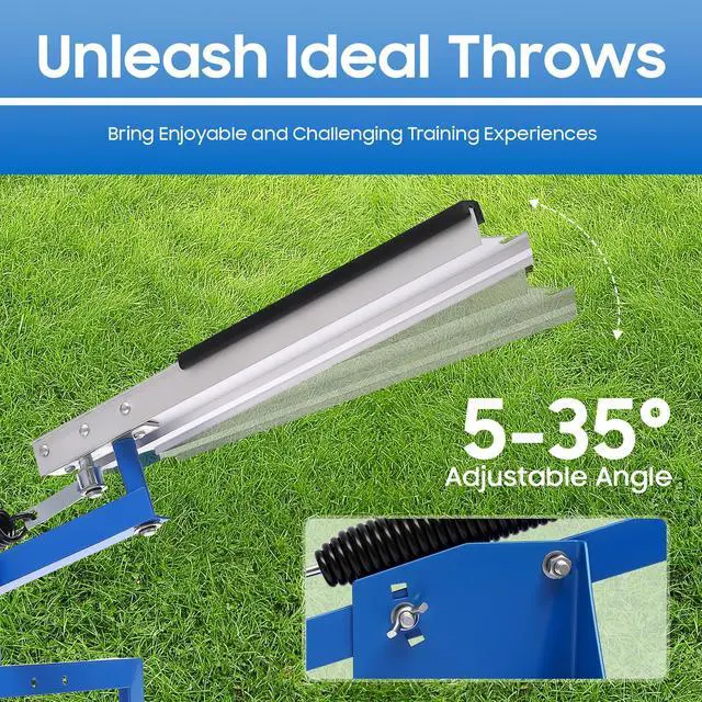 Alt view image 3 of 4 - Manual Clay Pigeon Thrower, Adjustable Clay Target Thrower with Foot Holder, Portable Skeet Launcher Machine, 5-35° 164-230ft Throwing Distance, for Outdoor Shooting Practice and Target Training