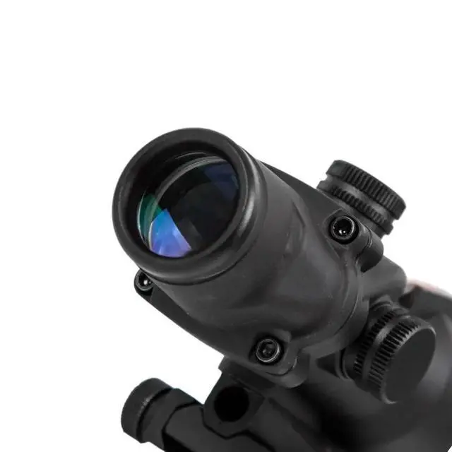 Alt view image 4 of 5 - 4X32 Hunting Riflescope Real Fiber Optics Grenn Red Dot Illuminated Etched Reticle Tactical Optical Sight