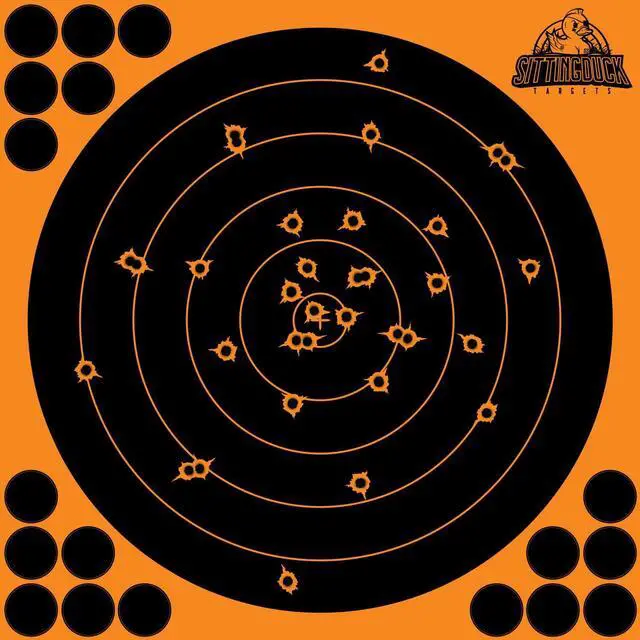 Main image of Reactive Self Adhesive Circle Target | 12x12 Inch Reactive Sticker Shooting Targets