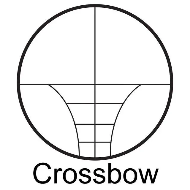 Alt view image 2 of 4 - 4x32mm Contour Crossbow Scope Multi-Point Aiming, 1-Inch Tube, Windage/Elevation Turrets, Long Eye Relief, Lightweight, Durable, for Crossbows, Deer Hunting, Target Practice