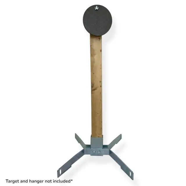 Alt view image 2 of 2 - Static Target Stand 1/4" Steel Base for Steel Shooting Targets Wide Footprint for Stability Compatible with 1/2" Hardware Made in USA