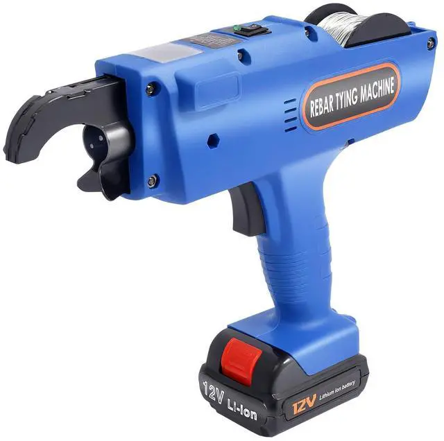 Main image of 8-34mm Rebar Tying Machine, Automatic Rebar Tier Tying Machine with Pliers + 2 x Batteries Rechargeable Handheld Steel Bar Rod Tying Binding Tool for Steel Bar Rod Tying Binding (Blue)