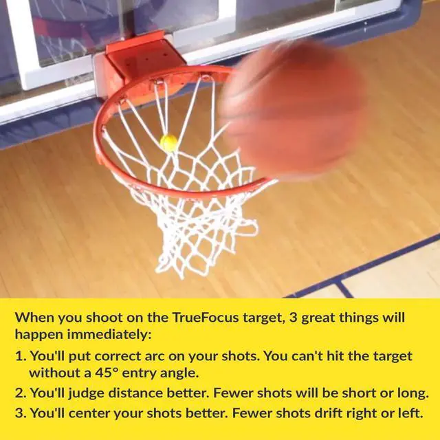 Alt view image 6 of 6 - Basketball Shooting and Training Equipment Aid (Gives a Perfect Bulls-Eye to Immediately Improve Focus and Shooting Accuracy)