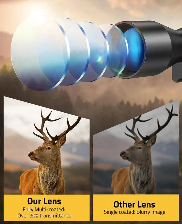 Alt view image 4 of 6 - 4x32 Compact Rifle Scope - 1 inch Tube Scope Optics Hunting Scope with Mounts