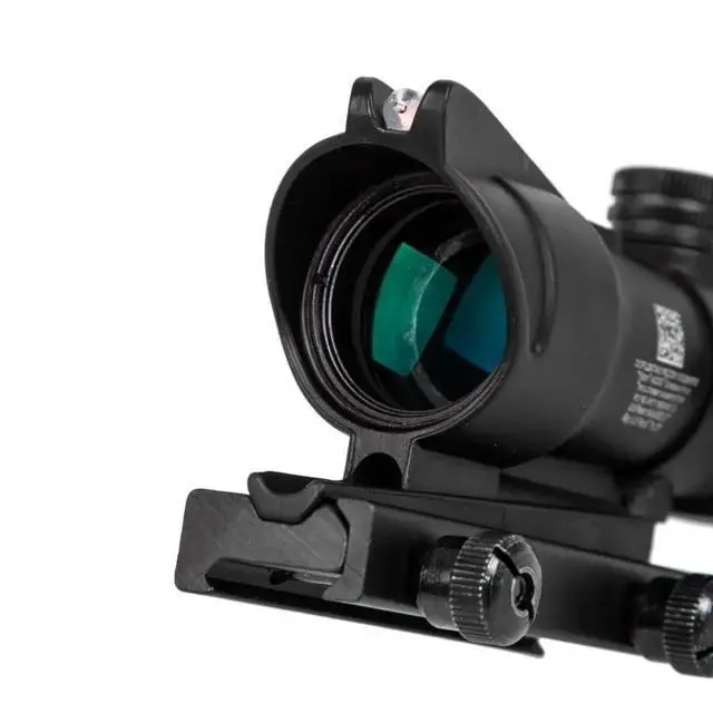 Alt view image 3 of 5 - 4X32 Hunting Riflescope Real Fiber Optics Grenn Red Dot Illuminated Etched Reticle Tactical Optical Sight