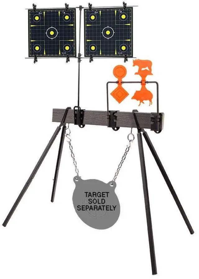Main image of EZ Aim Target Shooting Kit System by Allen, Customizable Target Shooting Set/Steel Gong Target (4 inch / 8 inch / 10 inch) / Mounting Steel Brackets for Shooting System
