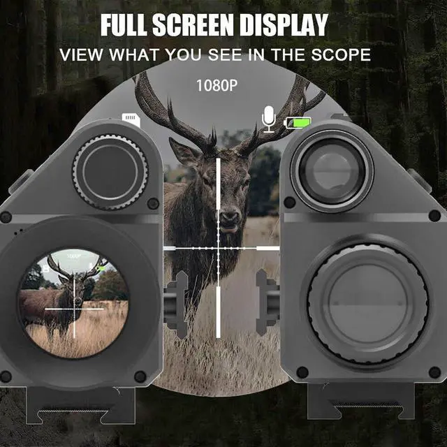 Alt view image 5 of 6 - Night Vision Rifle Scope Night Vision Instrument 5X Digital Magnification 1080P Camera 940nm Infrared Telescope with 50mm Large Aperture Lens ForOutdoor Night Hunting,Camping,Fishing