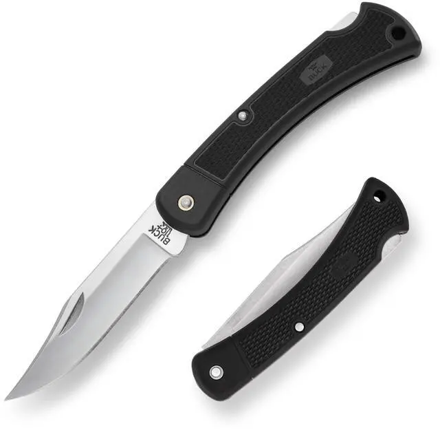 Main image of 110 Folding Hunter LT Knife, 3-3/4" Blade, Lockback Design, Nylon Handle, 420HC Stainless Steel Clip Point Blade, Sheath Included, Hunting Knife Made in the USA, 3.2 oz