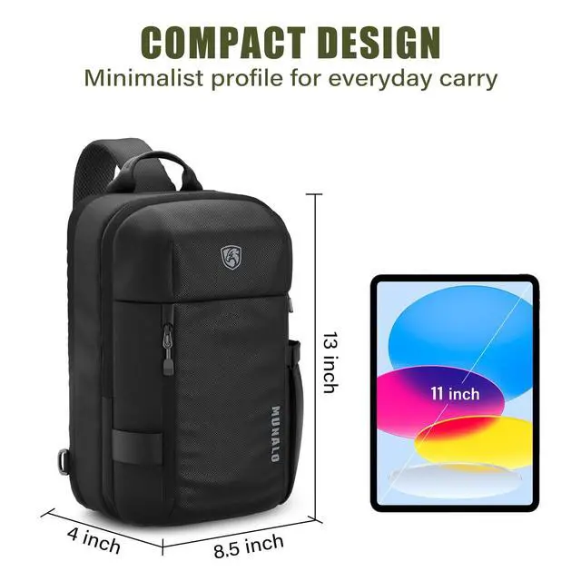 Alt view image 6 of 7 - Concealed Carry Bag for Men & Women - CCW Sling Bag, Tactical Crossbody/Cross Body EDC Holster Bags for Pistol/Gun - Ideal for Trigger Coverage & Quick Draw Access
