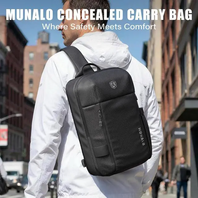 Alt view image 7 of 7 - Concealed Carry Bag for Men & Women - CCW Sling Bag, Tactical Crossbody/Cross Body EDC Holster Bags for Pistol/Gun - Ideal for Trigger Coverage & Quick Draw Access