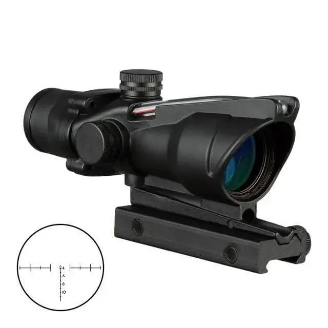 Alt view image 2 of 5 - 4X32 Hunting Riflescope Real Fiber Optics Grenn Red Dot Illuminated Etched Reticle Tactical Optical Sight