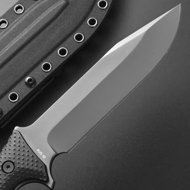 Alt view image 4 of 7 - GTK2 Fixed Blade Knife AUS-10 Steel Blade Nylon Fiberglass Handle Full Tang EDC Tool Knifes for Outdoor Camping Survival Adventure Bushcraft (black)